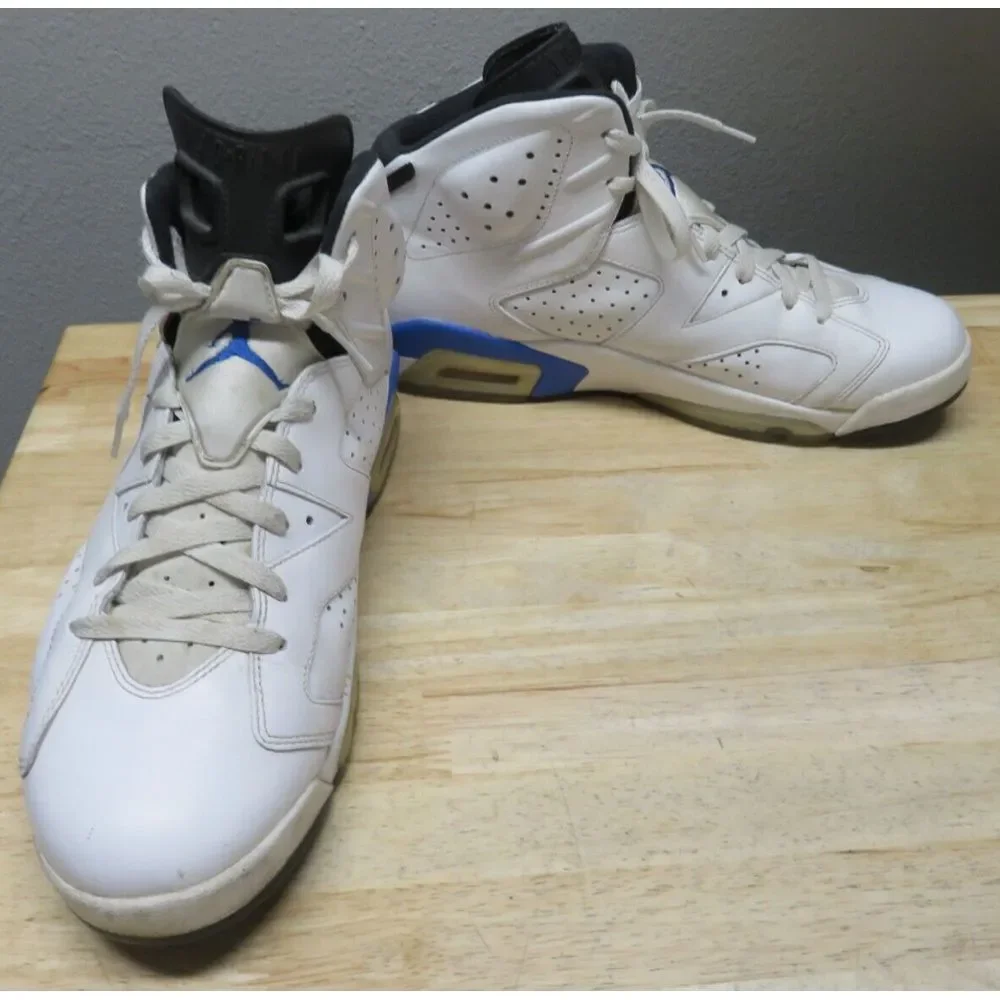 Nike Air Jordan 6 Sport Blue‎ Size 13 Shoes 384664 107 - missing back loops